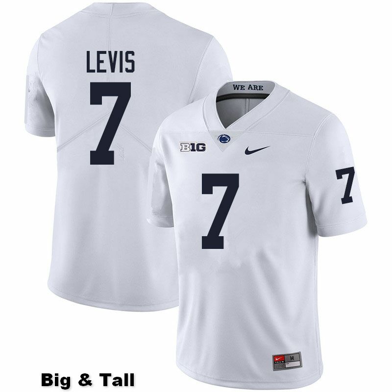 NCAA Nike Men's Penn State Nittany Lions Will Levis #7 College Football Authentic Big & Tall White Stitched Jersey FXT0098TL